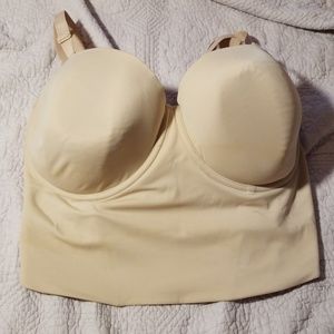 Strapless bra with straps
